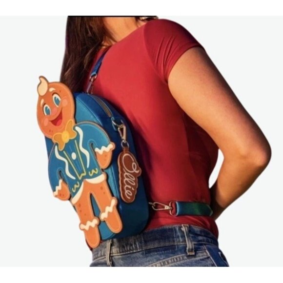 Loungefly Handbags - NWT Disney Jollywood Nights 2025 Loungefly Gingerbread Man Backpack/Crossbody